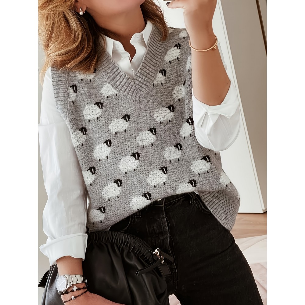 [Elegant Vest] Elegant Plus Size European and American Fashion | Oversized Spring/Summer Jacquard Sleeveless Vest