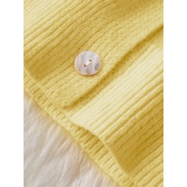 Plus Size - Women'S Korean Style Pink Patchwork Hooded Sweater - Casual Long Sleeve Cardigan with Button Front, Loose Fit for Fall/Winter, Lightweight & Cozy, Buttoned Cardigan