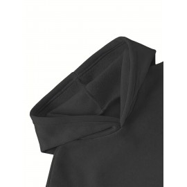 Women's Light Green Hooded Sweatshirt Dress with Inspirational 